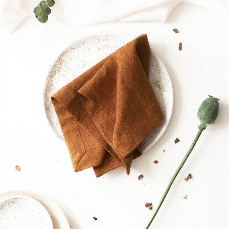 Bordstablett och servettset i ramiefiber