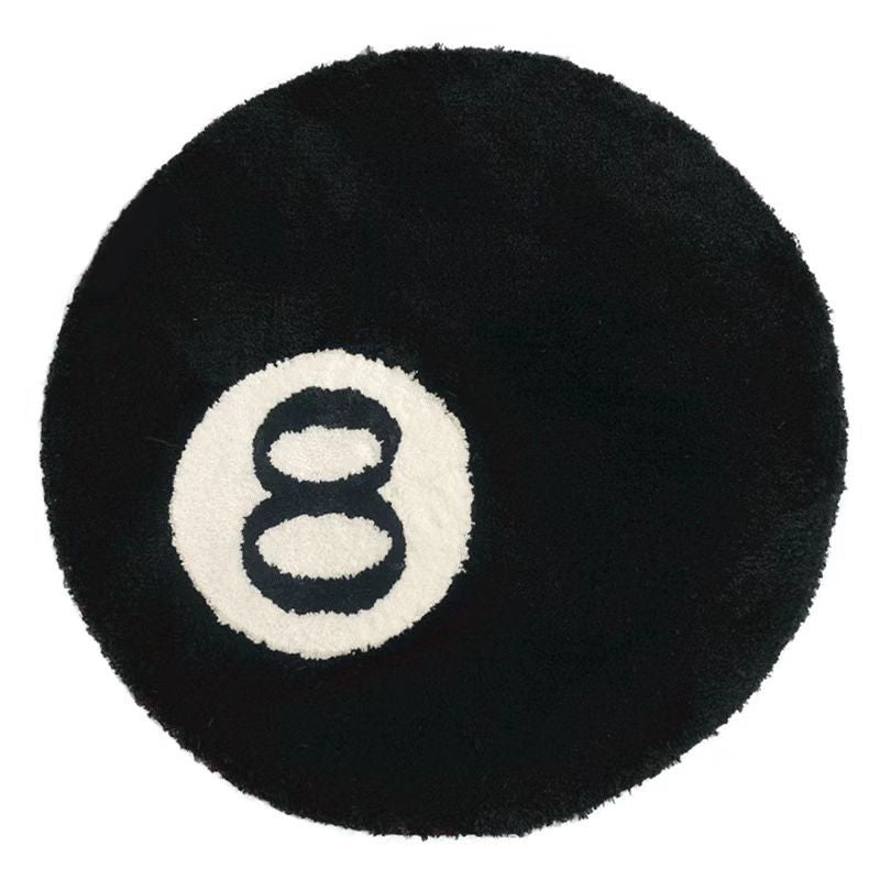 Åttformad matta i polyester med halkfri baksida på golv