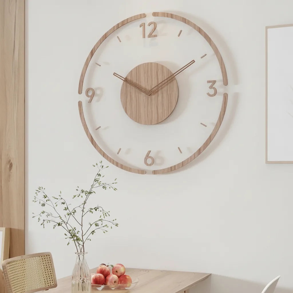 35 cm stor rund väggklocka i en stilren och minimalistisk design