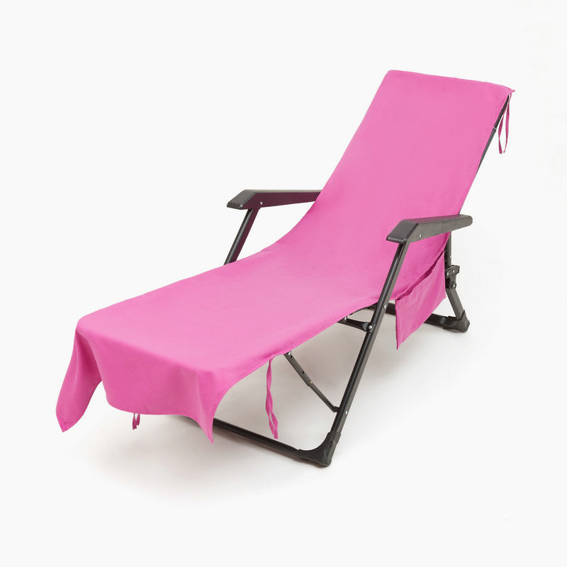 Solstolshandduk Mikrofiber Med Förvaringsfickor